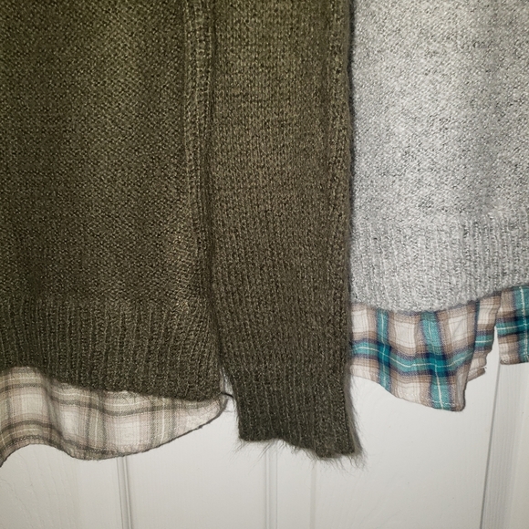 Sonoma Med Sweaters qty 2 Green & Grey - Picture 2 of 9